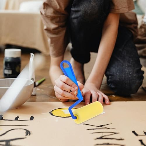 Miniatura 5 de NUOBESTY Rodillo de espuma para pintura, 4 piezas, pinceles de esponja pintados de arte para niños, rodillos de espuma, rodillos de espuma para