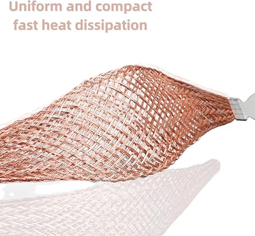 Miniatura 3 de Moonight Correa de conexión a tierra trenzada de cobre, correa de tierra para motor automotriz, cable de puesta a tierra de puente, alambre de