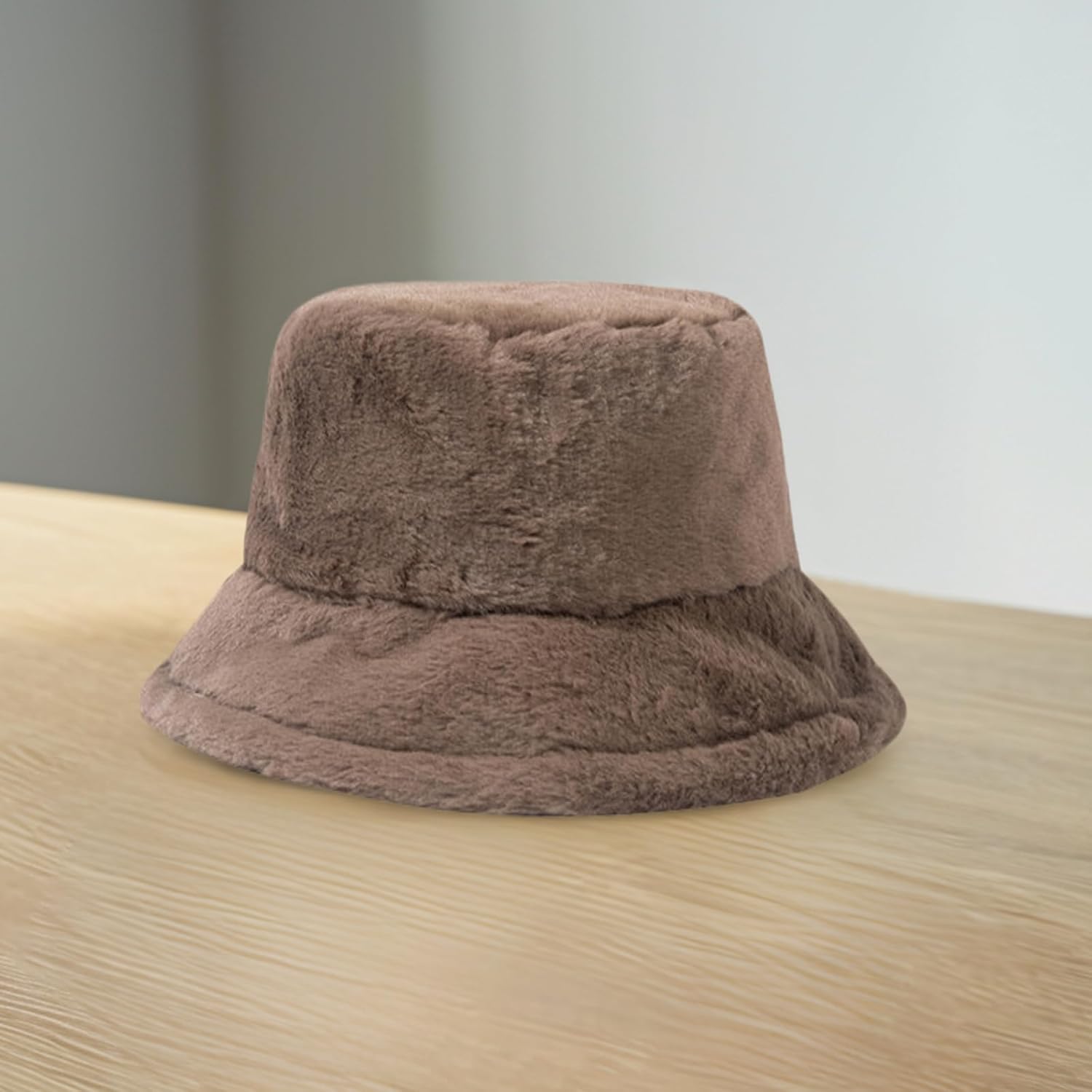 Women Solid Color Versatile Fashion Warm Thick Fisherman Hat Lamb Wool