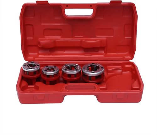 Miniatura 6 de ZAWAYINE Kit de trinquete de enhebrador de tubería de mano con 5 troqueles de stock juego de herramientas de roscado manual portátil juego de