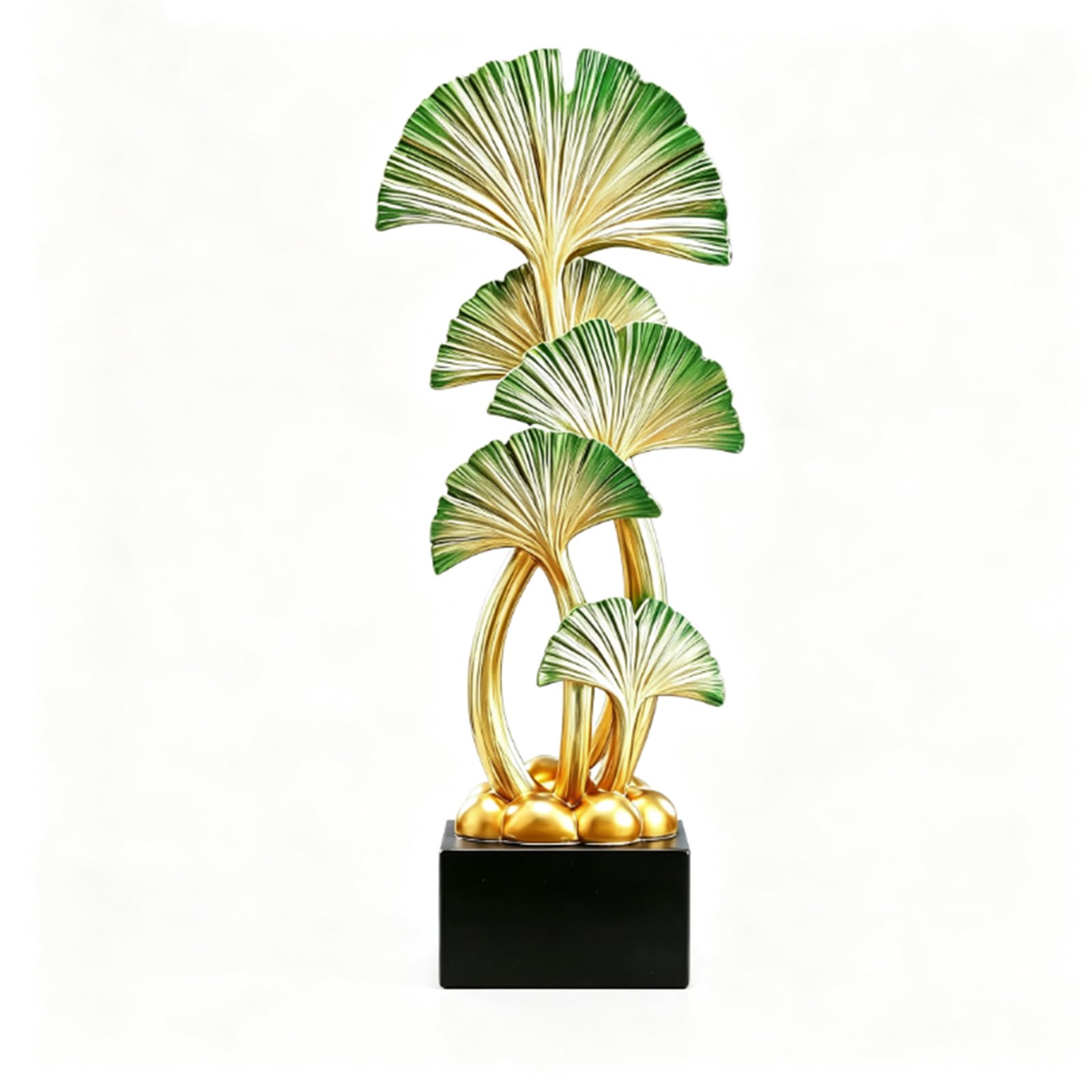 Hhhxkkuu Ginkgo Leaf Sculpture Premium Metal Art Ornament