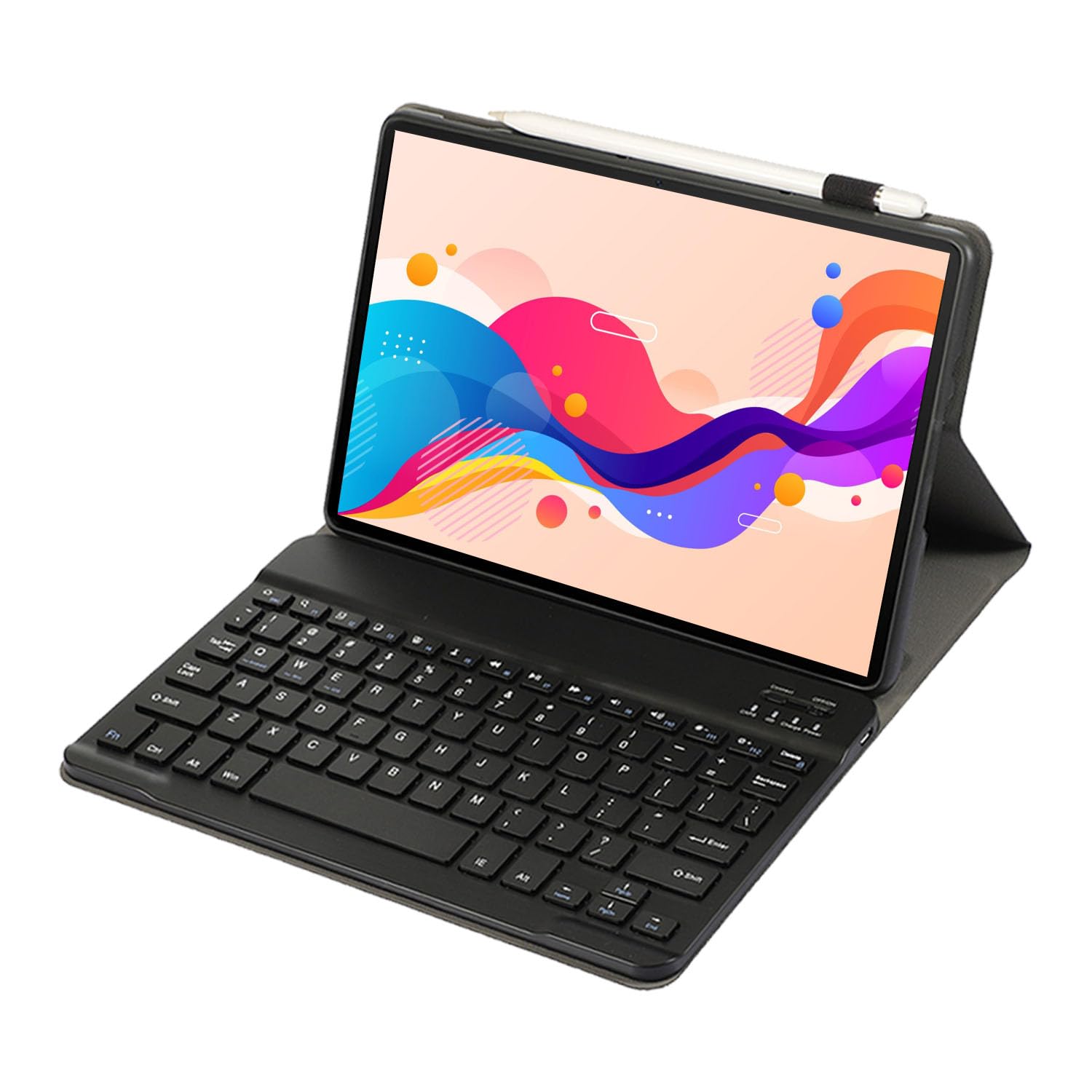 Custodia con Tastiera per Lenovo Tab M10 3ª Generazione da 10,1 Pollici Cover con Tastiera Wireless Magnetica Rimovibile QWERTY per Tab M10 (3ª Generazione), Nero