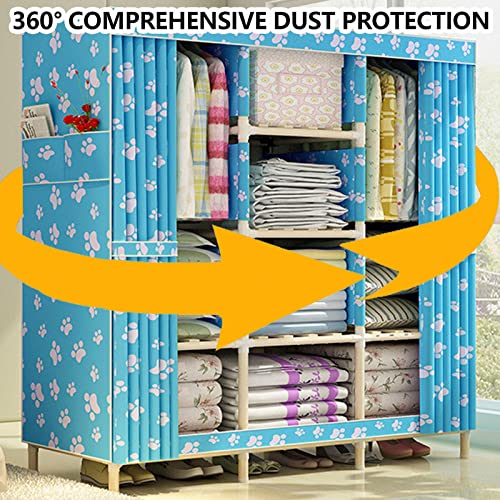 Armoire portable en toile pour résoudre le manque de place placard