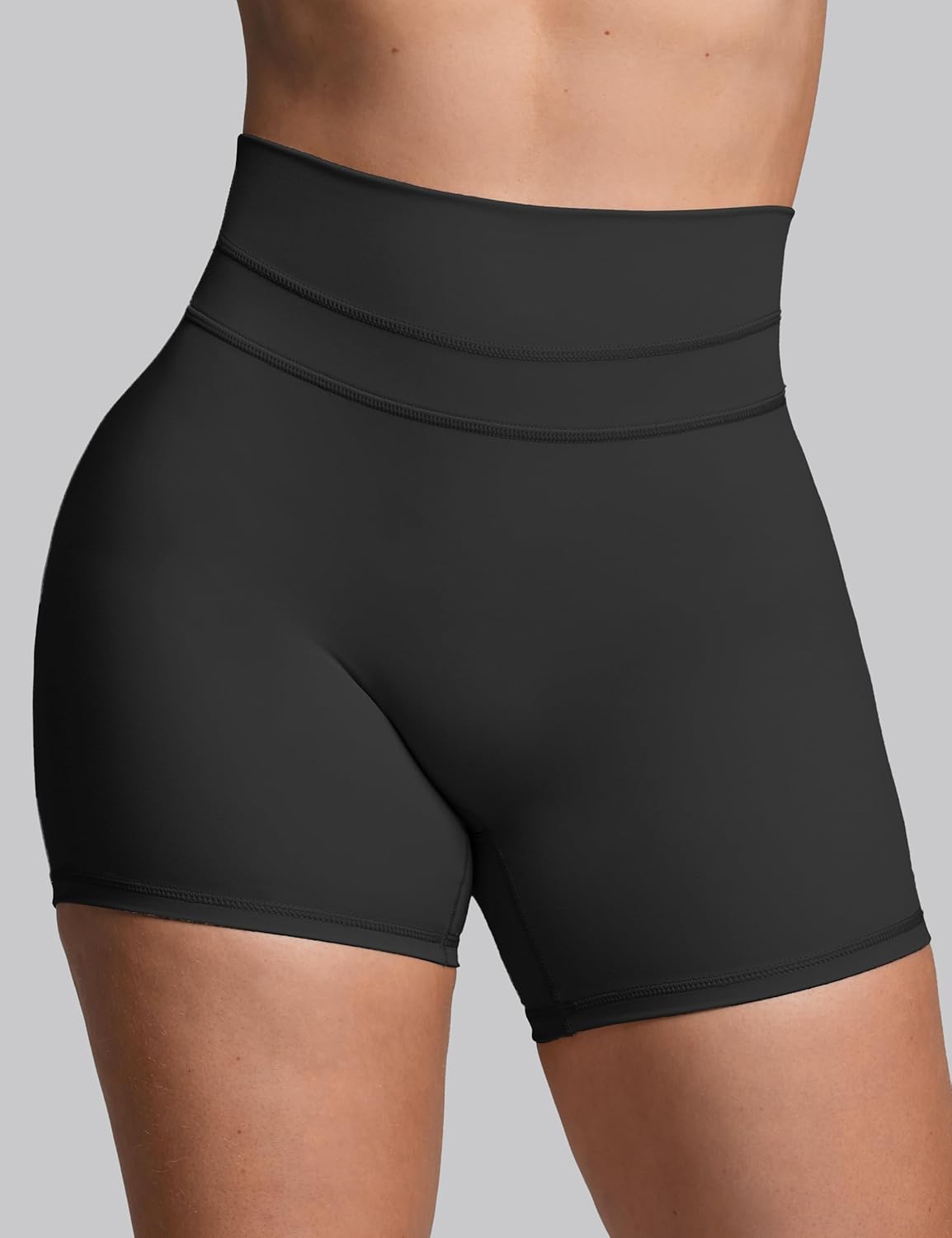 Sogetdo Biker Shorts Women High Waisted V Back Buttery Soft Spandex Athletic Workout Yoga Pilates Running Gym Shorts - Image 2