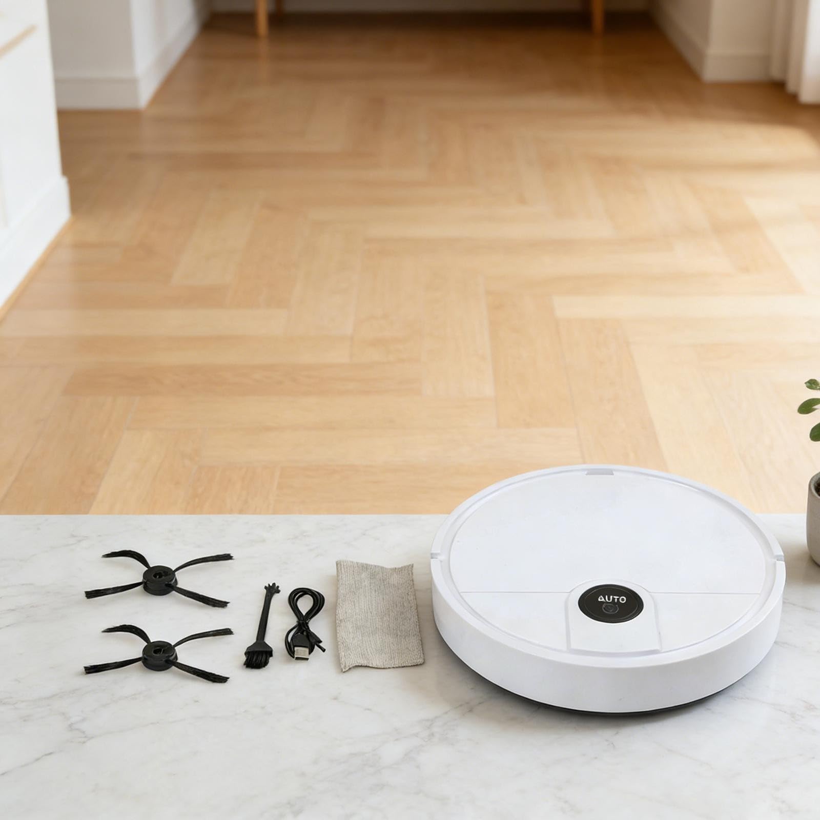QOXEZY ABS robot odkurzający 37 cm automatyczne zamiatanie twardych podłóg