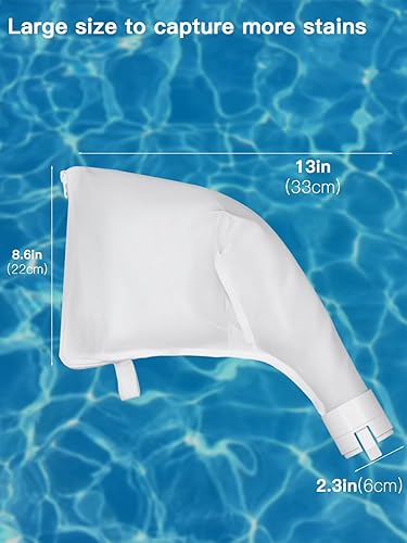 Miniatura 8 de Bolsas de filtro universales con cremallera para limpiadores de piscinas Polaris 360 y 380, bolsas de malla de repuesto multiusos, paquete de 2