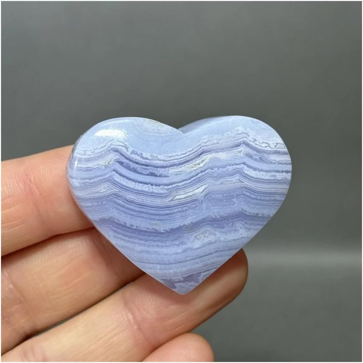 Crystal Stone Home Decor Blue Lace Crystal Heart-Shaped Mineral Quartz Stone Natural Home Decoration