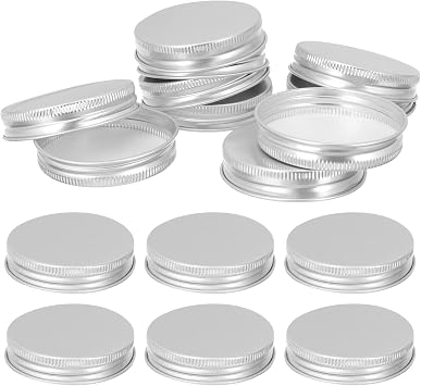 Mobestech 50PCS Leak-proof Aluminum Screw Caps for 53MM Bottles Multi-use Replacement Bottle Lids for Household and Canning Needs