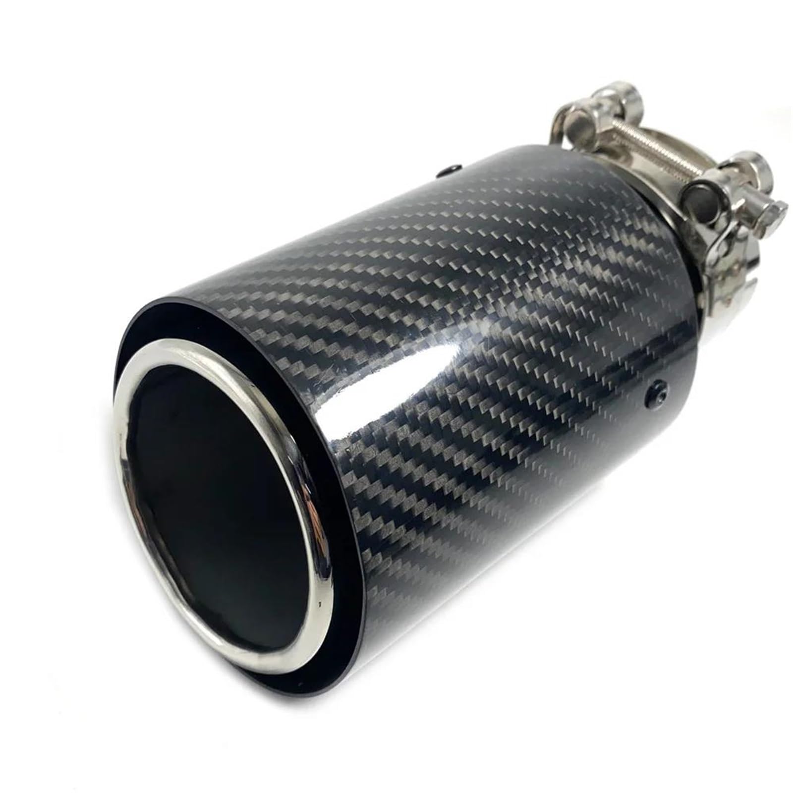 Tubo de escape de coche universal negro con boquilla recta 7