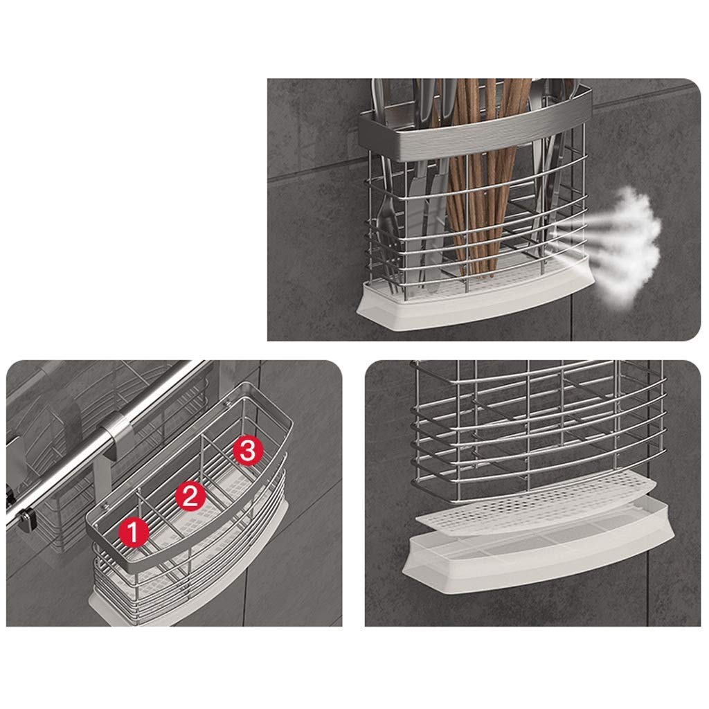 Estante de Cocina de Acero Inoxidable 201 montado en la Pared, escurridor de Platos para el hogar, escurridor de Almacenamiento(