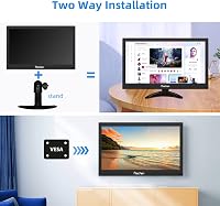Prechen 13.3" Hordozható Monitor HDMI VGA USB Bemeneti Kijelző Beépített Hangszóróval 5