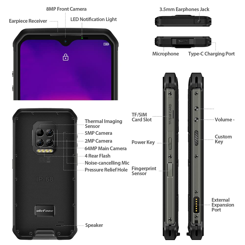 Amazon | Ulefone Armor 9シリーズ、内視鏡付きサーマルイメージング 