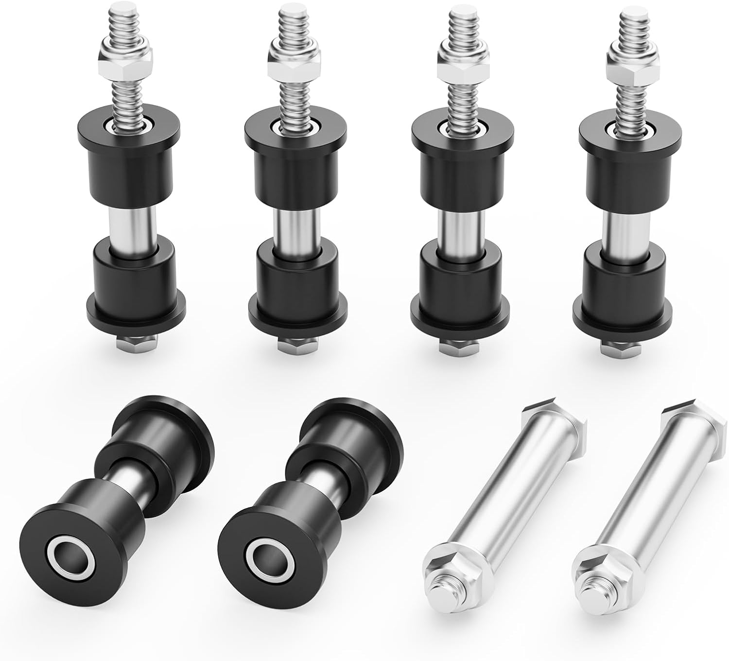 Panglong EZGO TXT Rear Leaf Spring Bushings Kit, Black or Red Bushings with Screws and Nurs, Suitable for EZGO TXT Golf Cart, OEM# 70289G01, 1015583