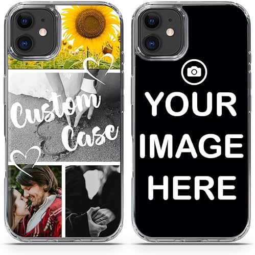 MUNDAZE Funda personalizada con collage de fotos para iPhone 11 de 6.1 pulgadas solamente, diseña tu propia funda de collage de fotos para teléfono