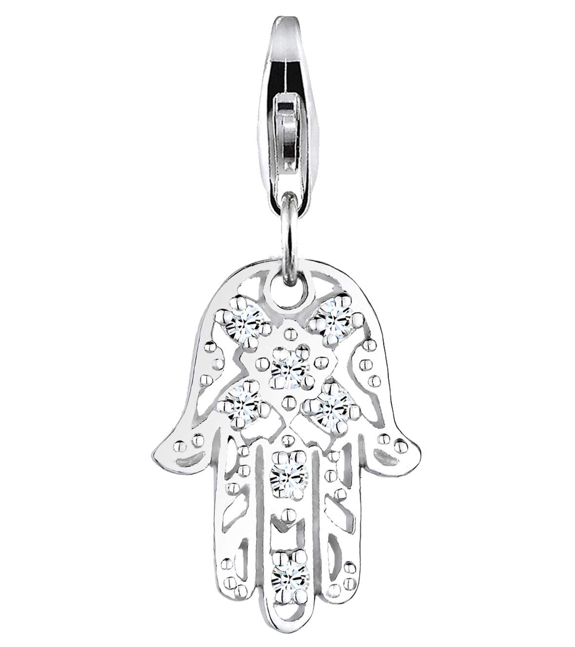 Collana Con Ciondolo A Forma Di Mano Hamsa In Argento 925 Con Zirconia - Foto 7