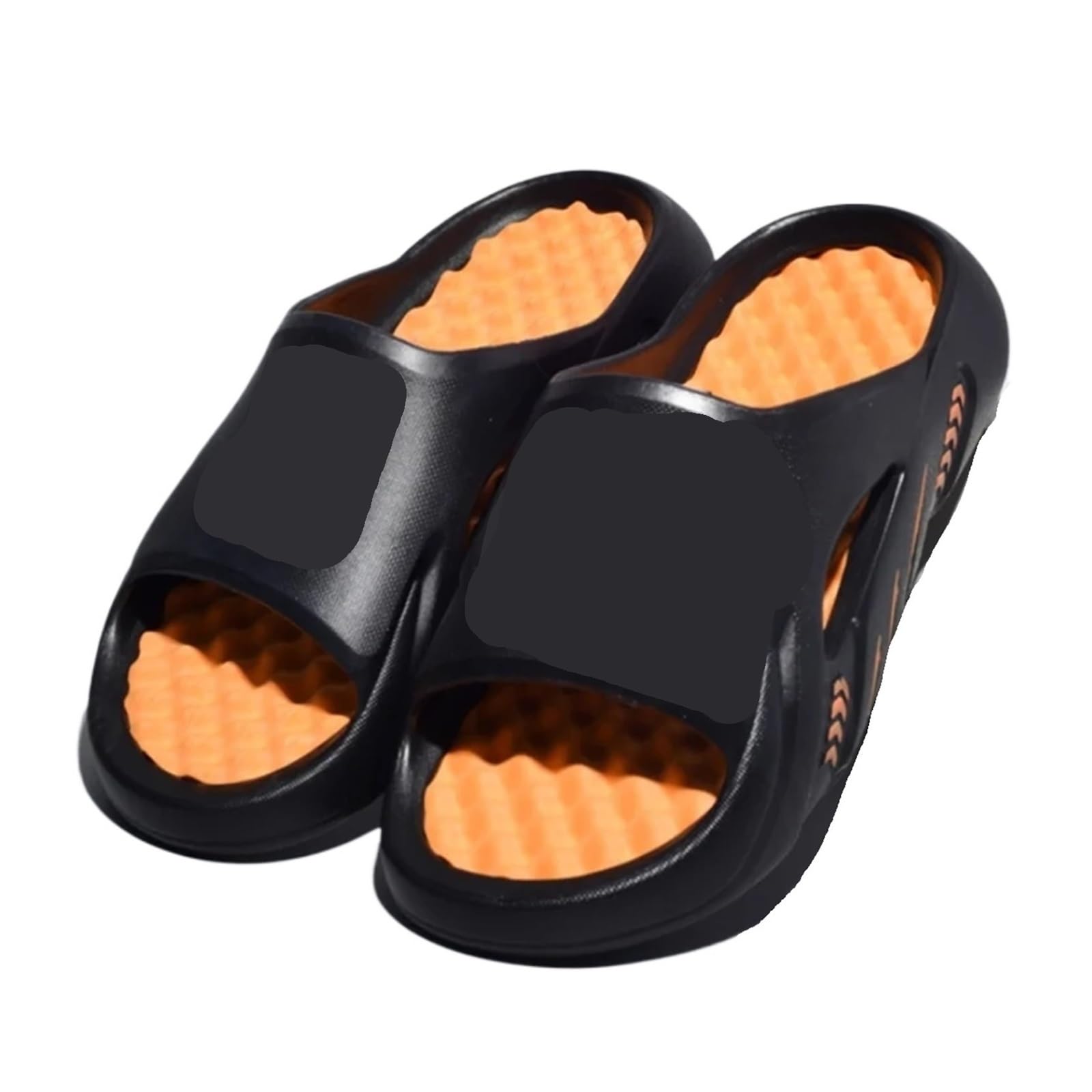 Massage-Hausschuhe Herren-Massage-Hausschuhe for drinnen und draußen, Sandalen, Strand-Freizeitschuhe, bequem, groß(Black,42-43)