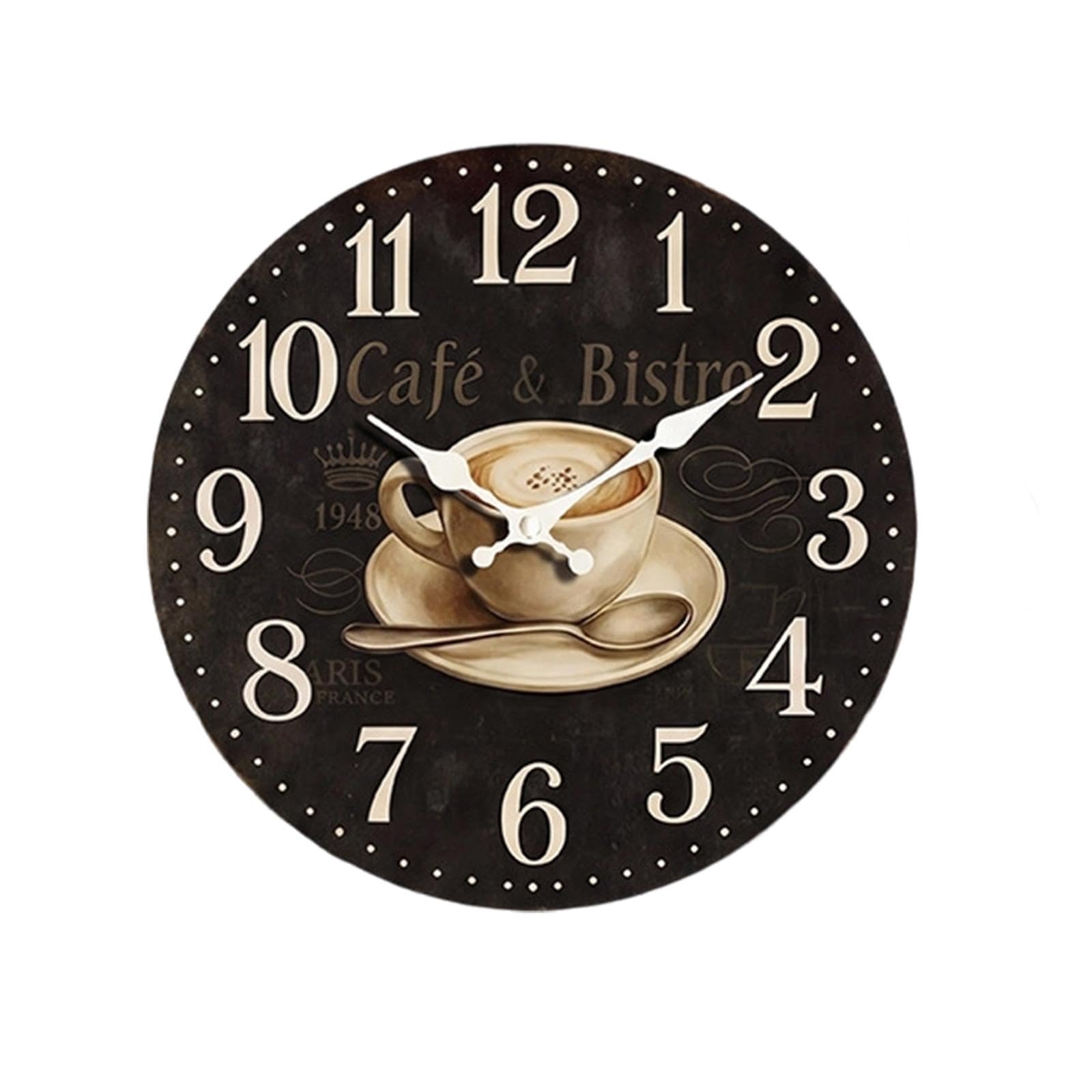 Horloge murale tasse à café de 30cm, idée cadeau de pendaison de crémaillère