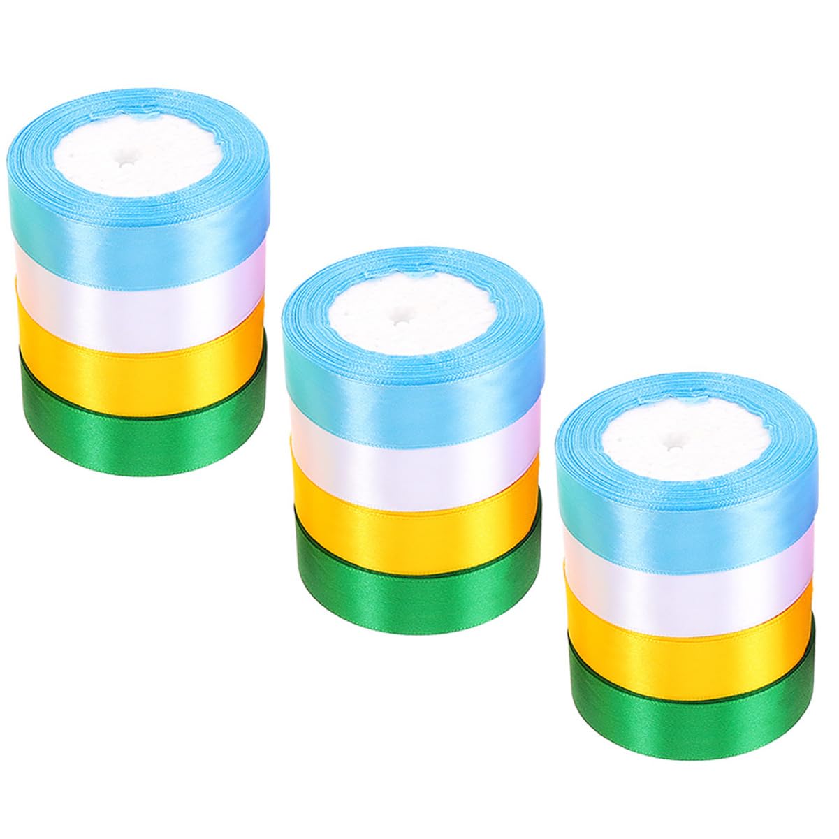 12rollen Farbige Geschenkbänder aus Polyester für Bastelarbeiten Geschenksbänder zum Verpacken von Blumen und Geschenken Dekorative Verpackungsbänder für Familie Zufällige Farbe