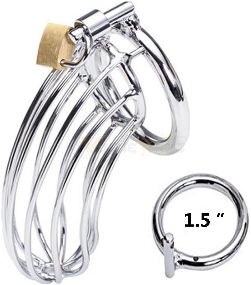 Stainless Steel Black Mesh Male Chastity Device Chrome Mens Chastity Belt Cage