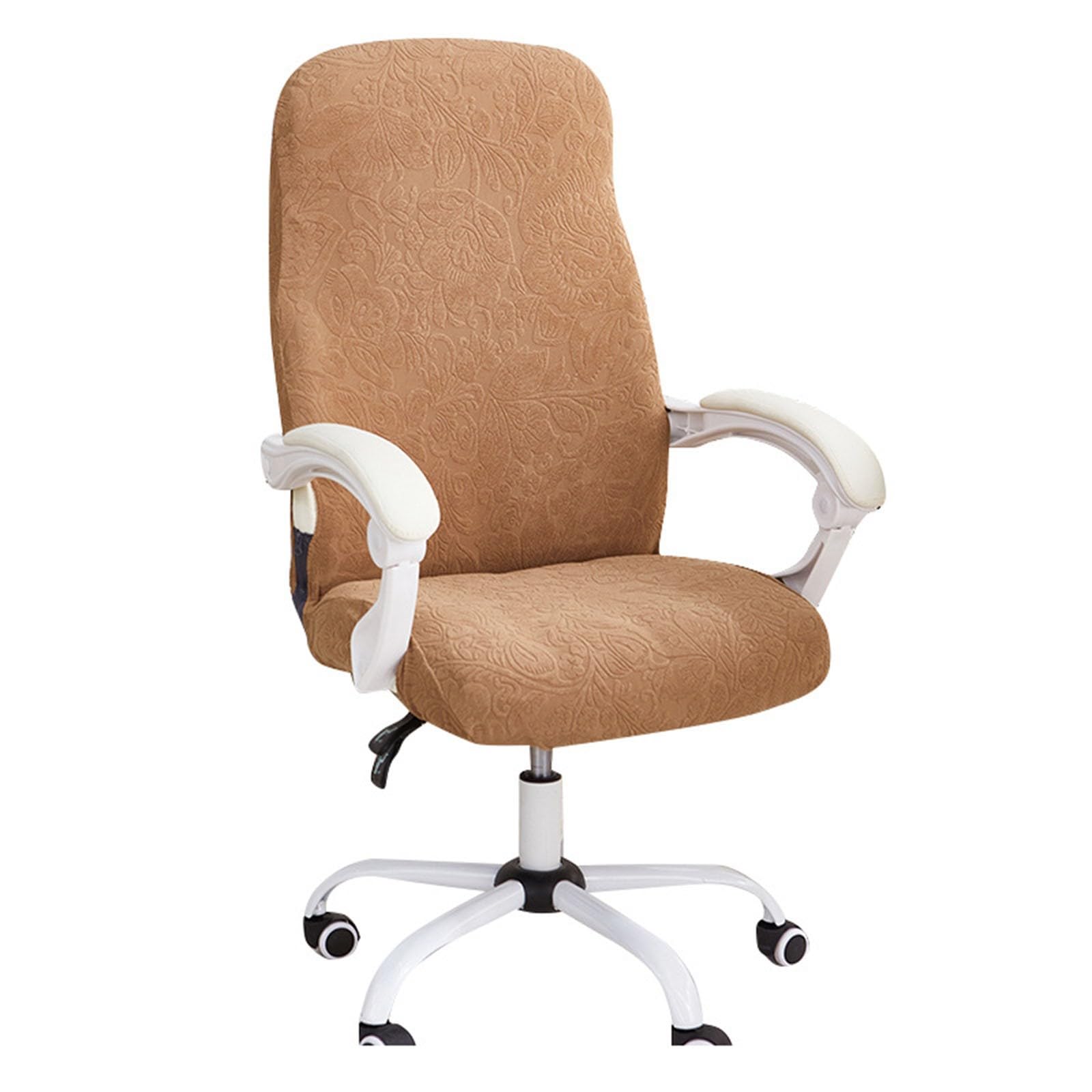 Office Chair Cover with Armrest Stretch Computer Chair Slipcovers Removable for Office Chair gaming chair swivel chair(Camel,Small) — image 1