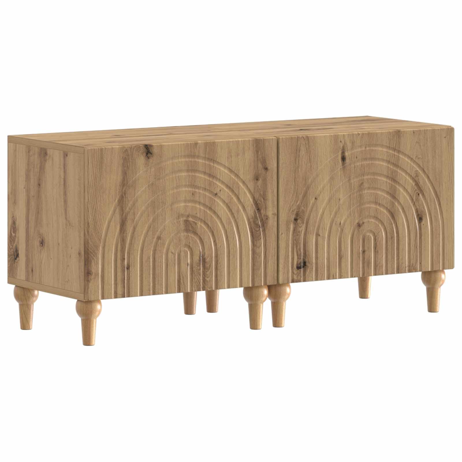 Hothingwell Drewniana szafka pod telewizor 98 x 35 x 43 cm