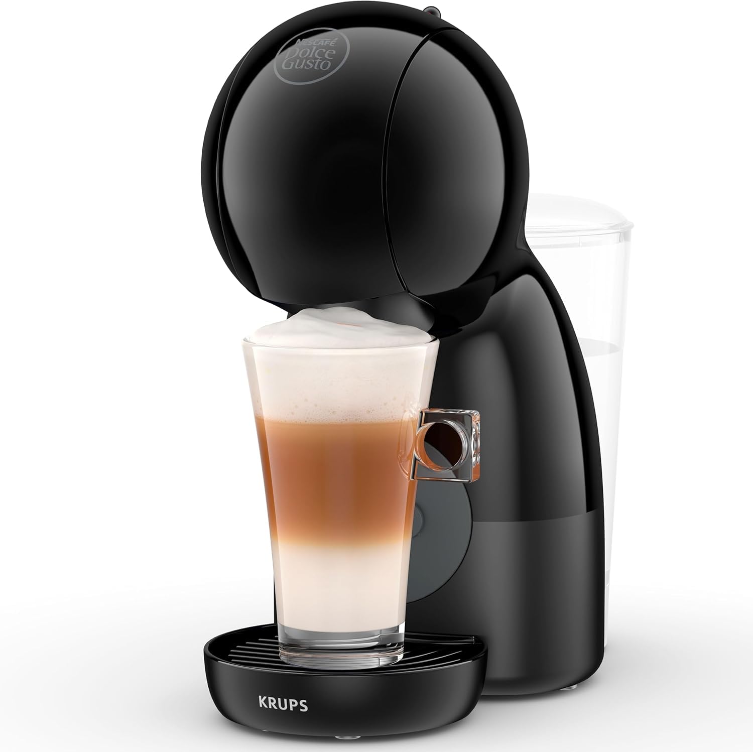 Krups Nescafé Dolce Gusto Piccolo XS, Cafetera de cápsulas de 15 bares, 0,8L capacidad, Espuma Cremosa y Calentamiento Rápido en 40s, Modo eco, Color negro, Incluye 3 packs de café, KP1A3BCAS