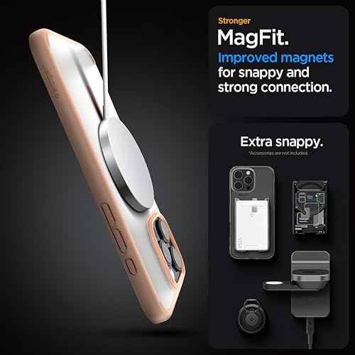 Vista 514 de Spigen Funda para iPhone 15 Pro, ultra híbrida MagFit [antiamarilleo] [compatible con Magsafe] - Fibra de carbono