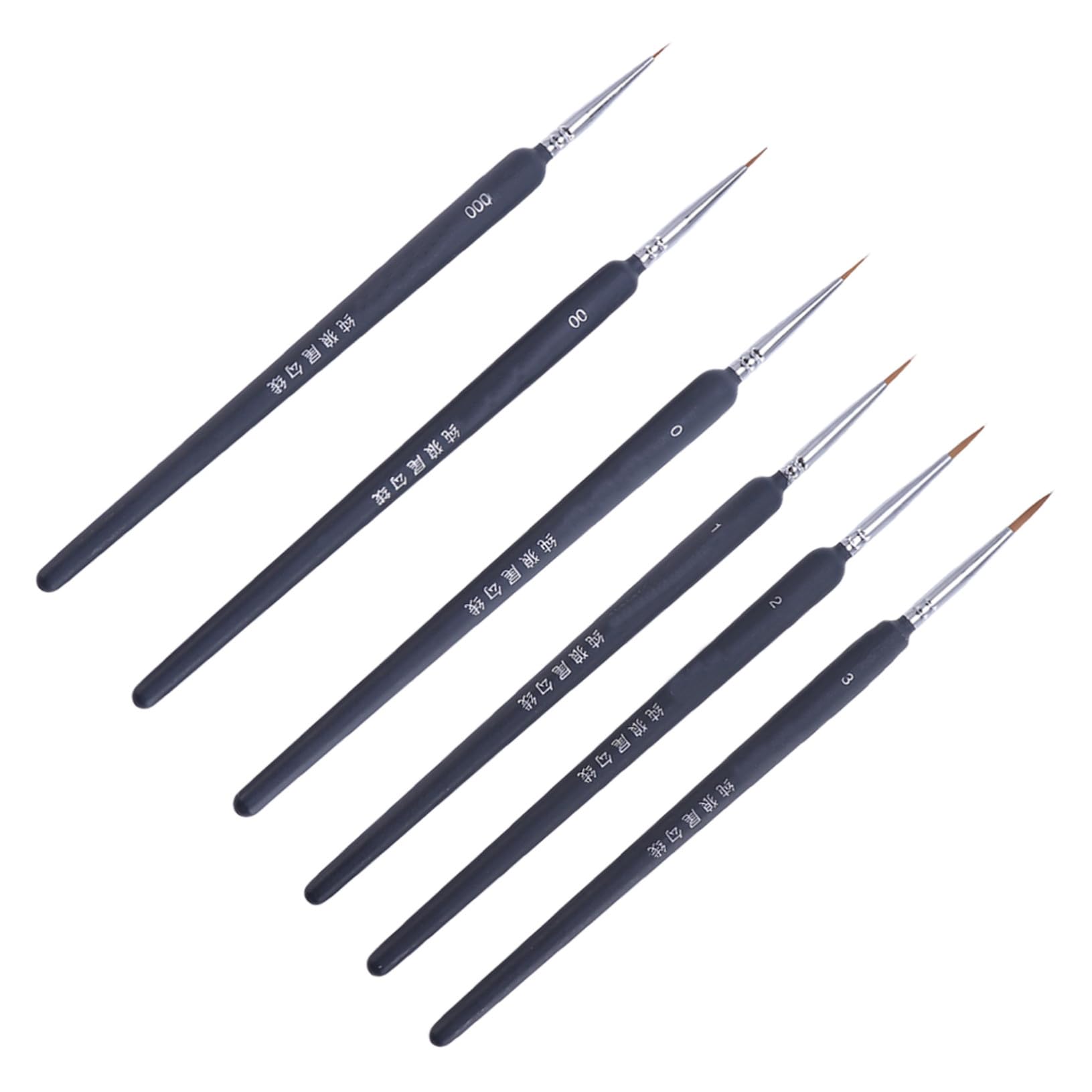 Pinceles de Acuarela Ideales para Pintura al Óleo de Pelo de Comadreja Ligero y Portátil Conjunto de 6 y Dibujo Lineal en Viajes