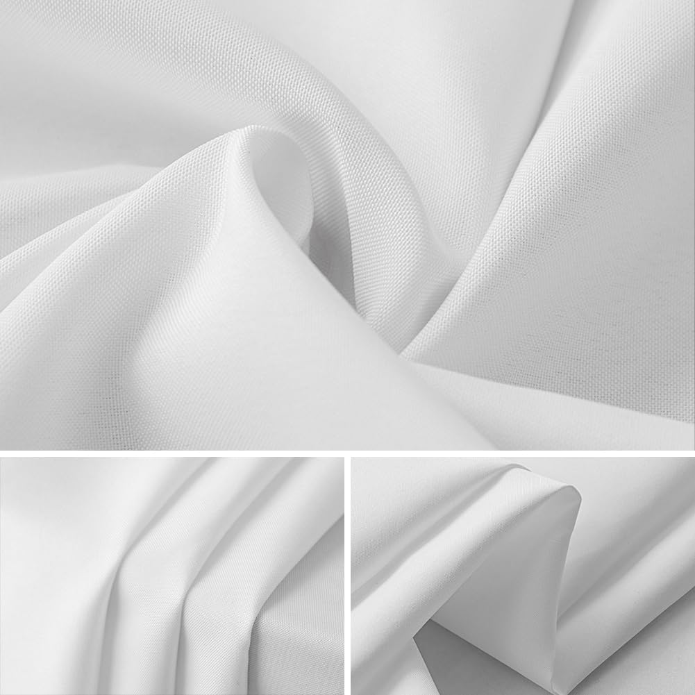 DASIAUTOEM Mantel redondo blanco, 10 unidades, mantel blanco para mesas redondas, manteles impermeables de 213 cm, resistentes a las manchas, impermeables, protectores de mesa, manteles para bodas
