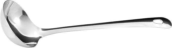 Fackelmann Schöpflöffel 30 cm LARA, Küchenhelfer aus Edelstahl, Soßenlöffel mit praktischer Öse (Farbe: Silber), Menge: 1 Stück Fackelmann Schöpflöffel 30 cm LARA, Küchenhelfer aus Edelstahl, Soßenlöffel mit praktischer Öse (Farbe: Silber), Menge: 1 Stück