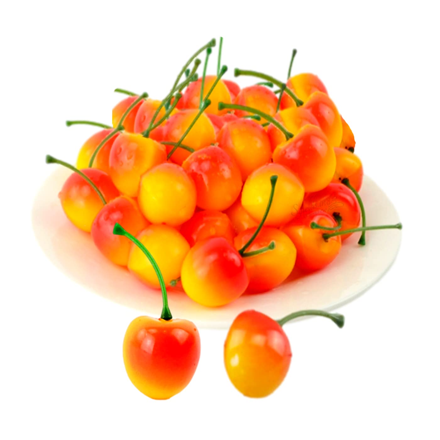Japanese Food Sample Cherry Fruit Model 50 Pcs PVC Replica Display Props