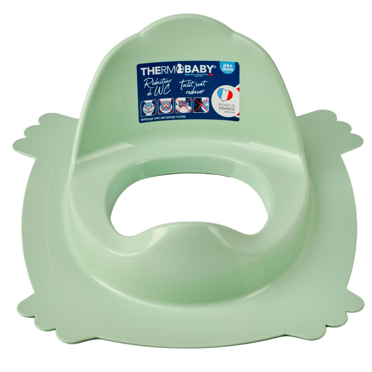 THERMOBABY – Reductor de inodoro LUXE – Higiene para bebés – Fabricado en Francia – Verde Celadón