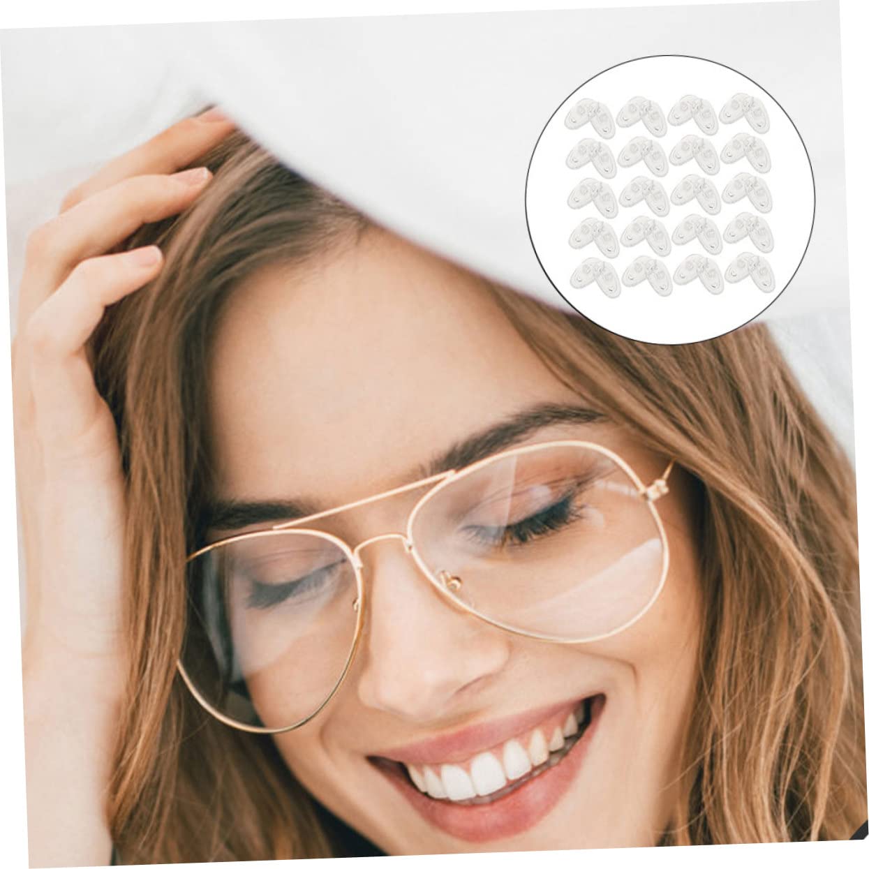 FOMIYES 400 Pares gafas almohadillas para la nariz reemplazo de almohadillas nasales para gafas vasos para beber lente almohadillas gafas almohadillas para gafas puños de nariz de gafas