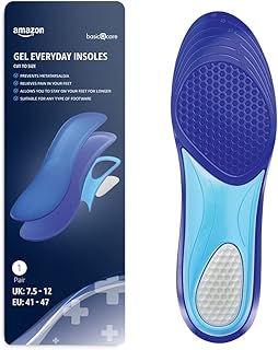 Amazon Basic Care - Plantillas gel uso diario, Talla 41/47