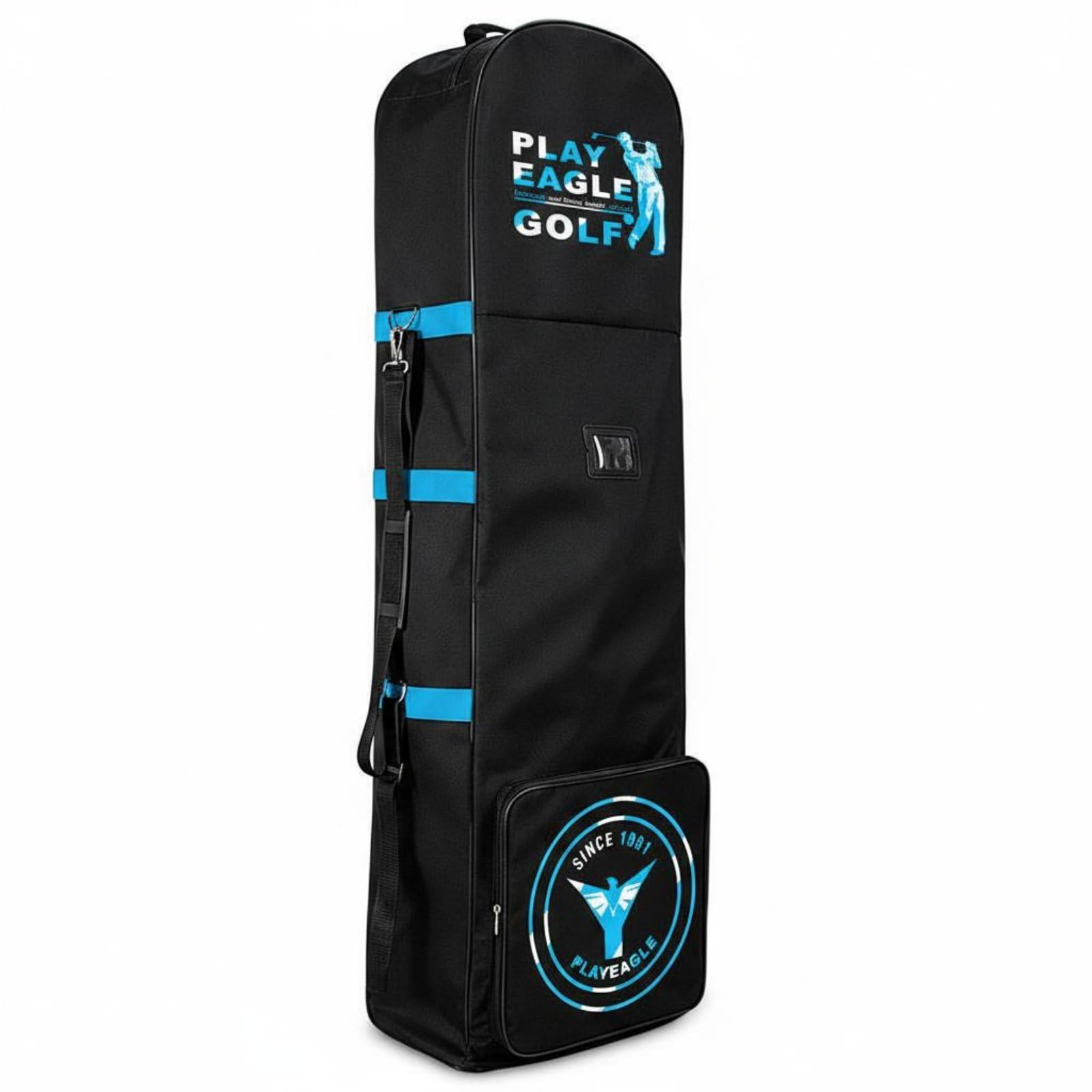 Funda de Viaje de Golf Maleta Carrito Estuche Protector con Ruedas Bolsa Plegable de Oxford con Cuerpo Estructurado y Fácil Rodaje Adecuada para, Blue