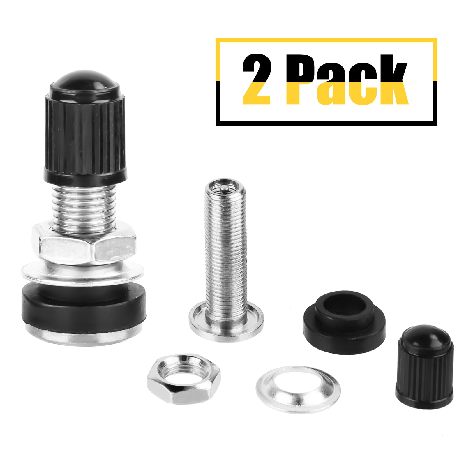 Valvole Per Pneumatici Tubeless - 2 Pezzi Con Tappi Antipolvere, Per Auto, Moto E Biciclette, Resistente - Foto 11