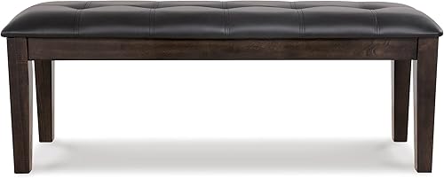 Miniatura 6 de Signature Design by Ashley Haddigan banco de comedor tapizado tradicional marrón oscuro