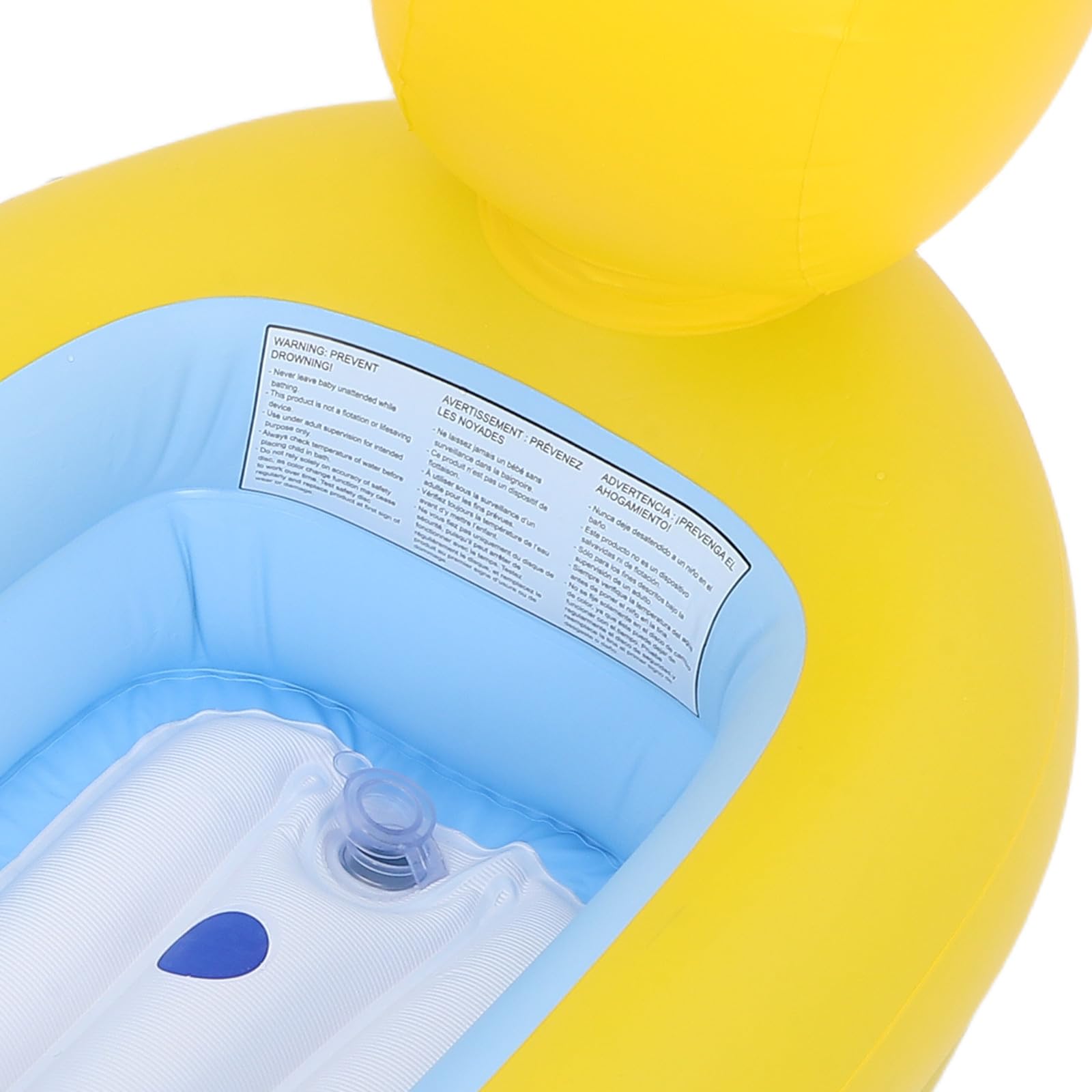 SOIMISS Bañera Inflable Portátil Diseño Ergonómico para Bebés y Recién Nacidos de Pato Amarillo en Pvc, Cómoda y Adecuada para Uso en Casa y Viajes