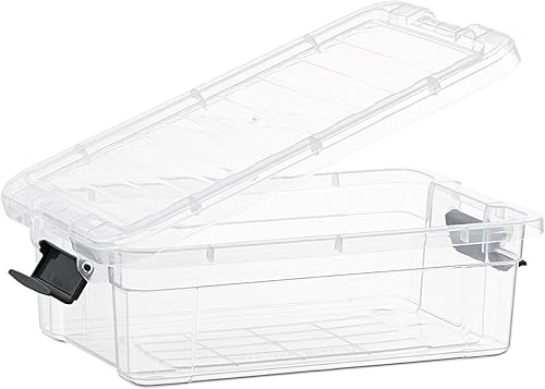 Miniatura 5 de Superio Caja de almacenamiento transparente con tapa, contenedores de plástico de 2.3 cuartos para organizar, cajas apilables, sin BPA, no tóxico,