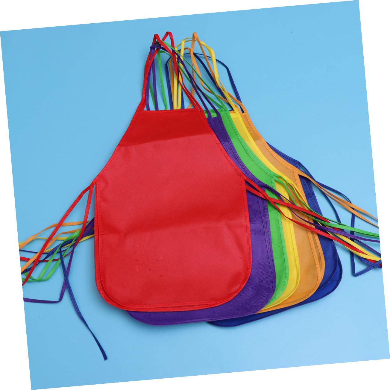 Sosoport 24 Stück Teiliges Malschürzen aus Wasserabweisendem Vliesstoff Verstellbare Kunstschürze für Malen Kochen Basteln und Outdoor aktivitäten Bunte Schürzen für Jungen und Mädchen