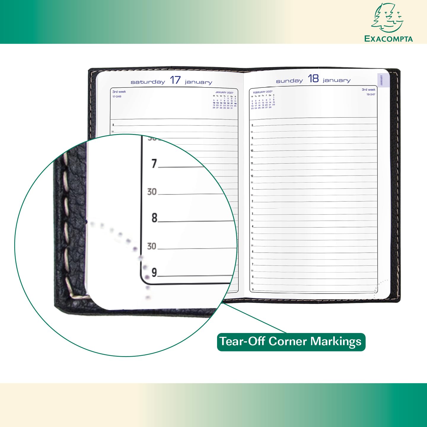 Exacompta 2027 Refill For Journal 21 Planner - Time Management Organizer and Terminkalender