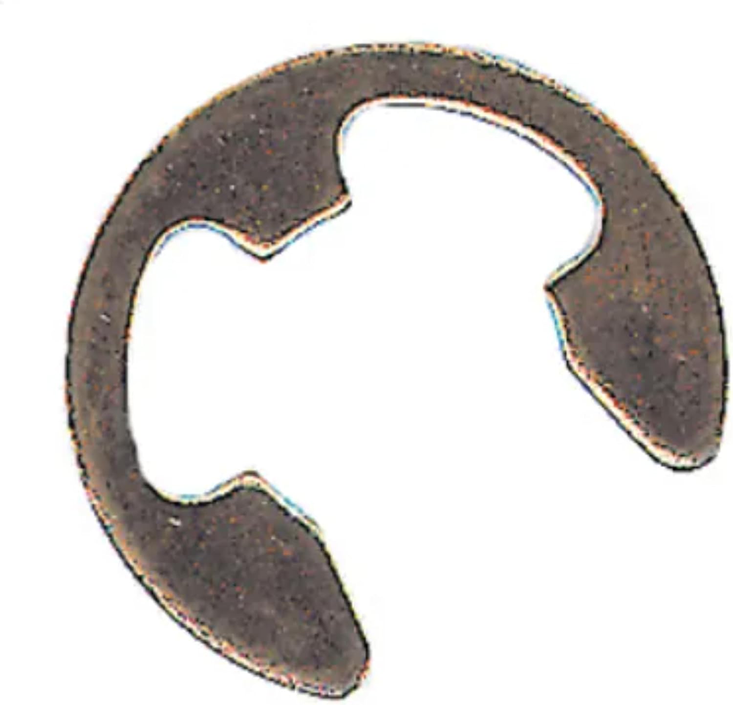 Жакын план view of a single Sierra International 18-2345-9 Driveshaft Bearing E-Ring, a C-shaped metal clip.
