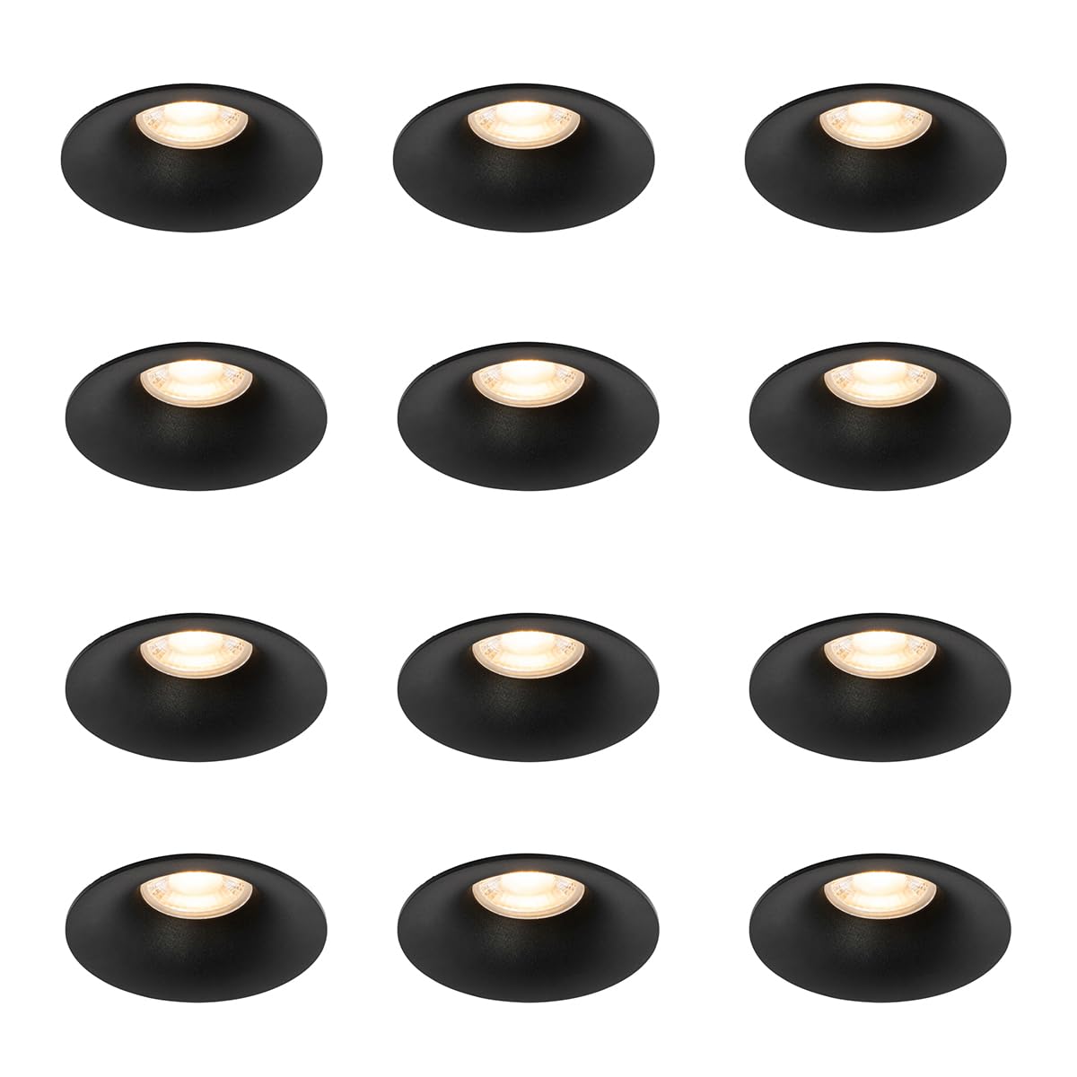 QAZQA gijs - Faretto da incasso Moderno - 12 luce - Ø 9.5 cm - Nero - Moderno - Soggiorno I Camera da letto I Sala da Pranzo I Cucina