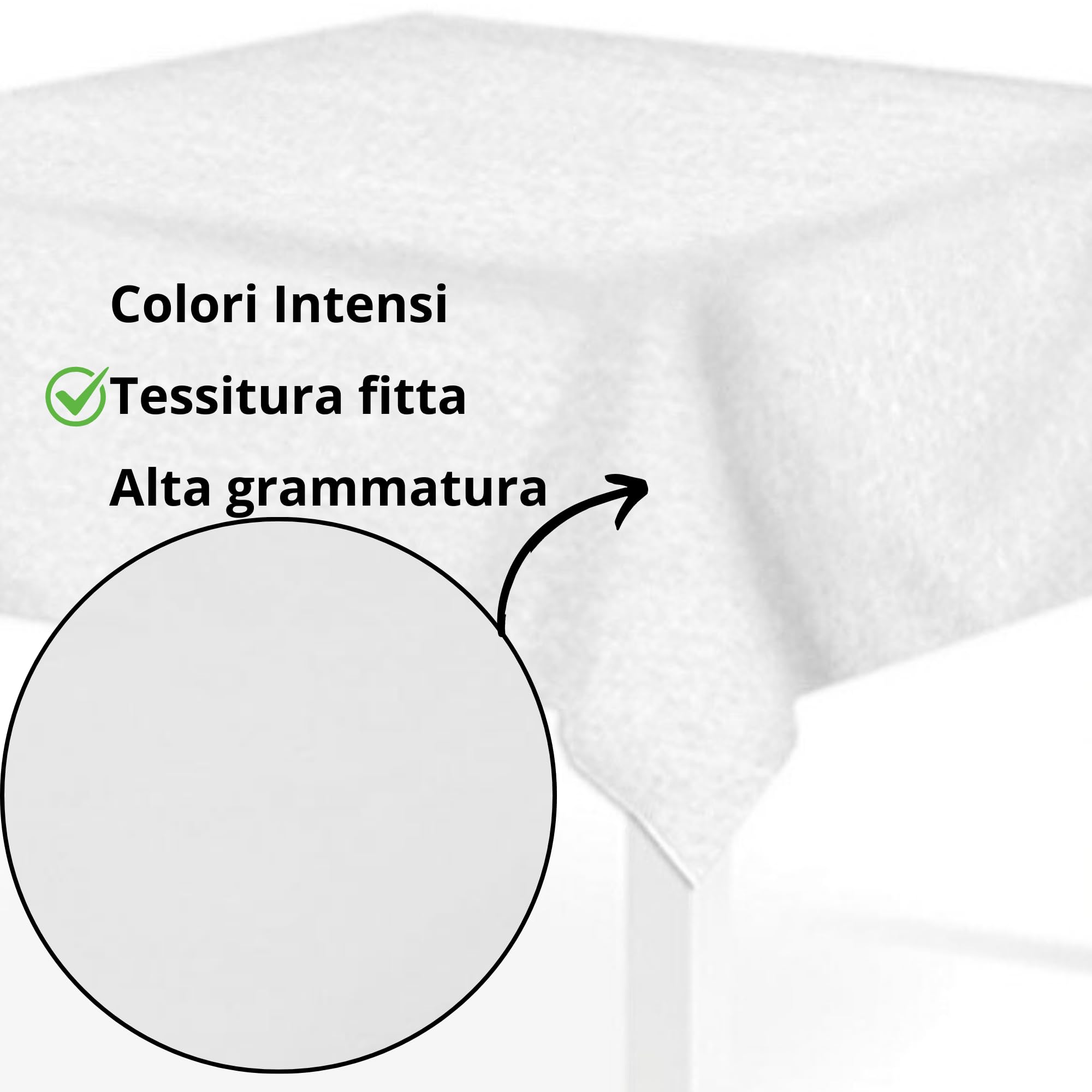 Manteles cubremanchas desechables blanco TNT 100 x 100 cm resistentes tipo tela alta gramaje 48 g manteles fiesta restaurante pizzería agroturismo trattoria mantel desechable impermeable (400)