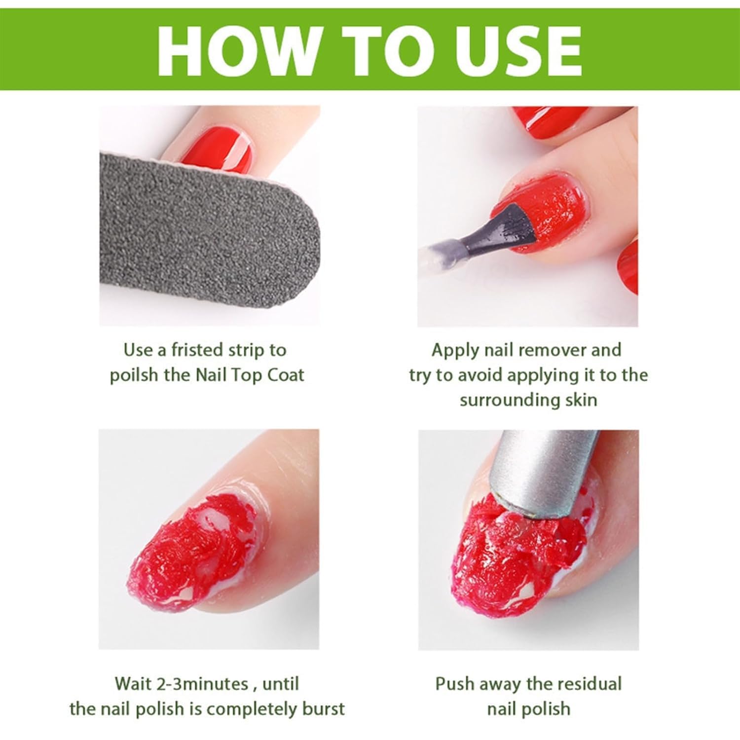 Magic Gel Polish Remover for Nails 3PCS, Quickly and Easily Remove Gel Nail Polish Within 3-5 Minutes Professional Polish Remover 15ML Removedor de Esmalte