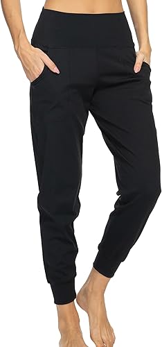 Miniatura 6 de Kcutteyg Pantalones deportivos para mujer con bolsillos, ligeros, de secado rápido, pantalones deportivos suaves para gimnasio, yoga, correr