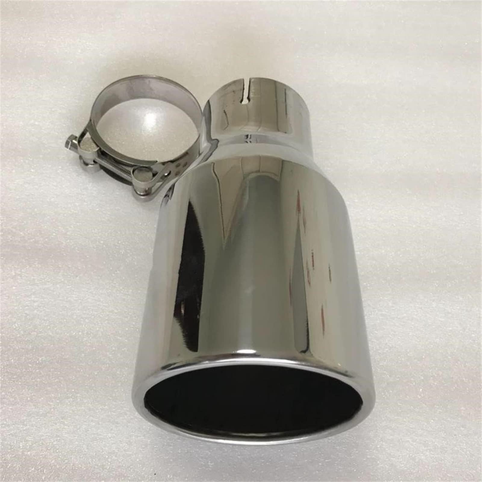 Auto Accessori Gola Di Coda Del Silenziatore Di Scarico Universale A Bordo Piatto In Acciaio Inossidabile Modifica Dell'auto Tubo Di Scarico (Size : 70MM IN-89MM OUT)