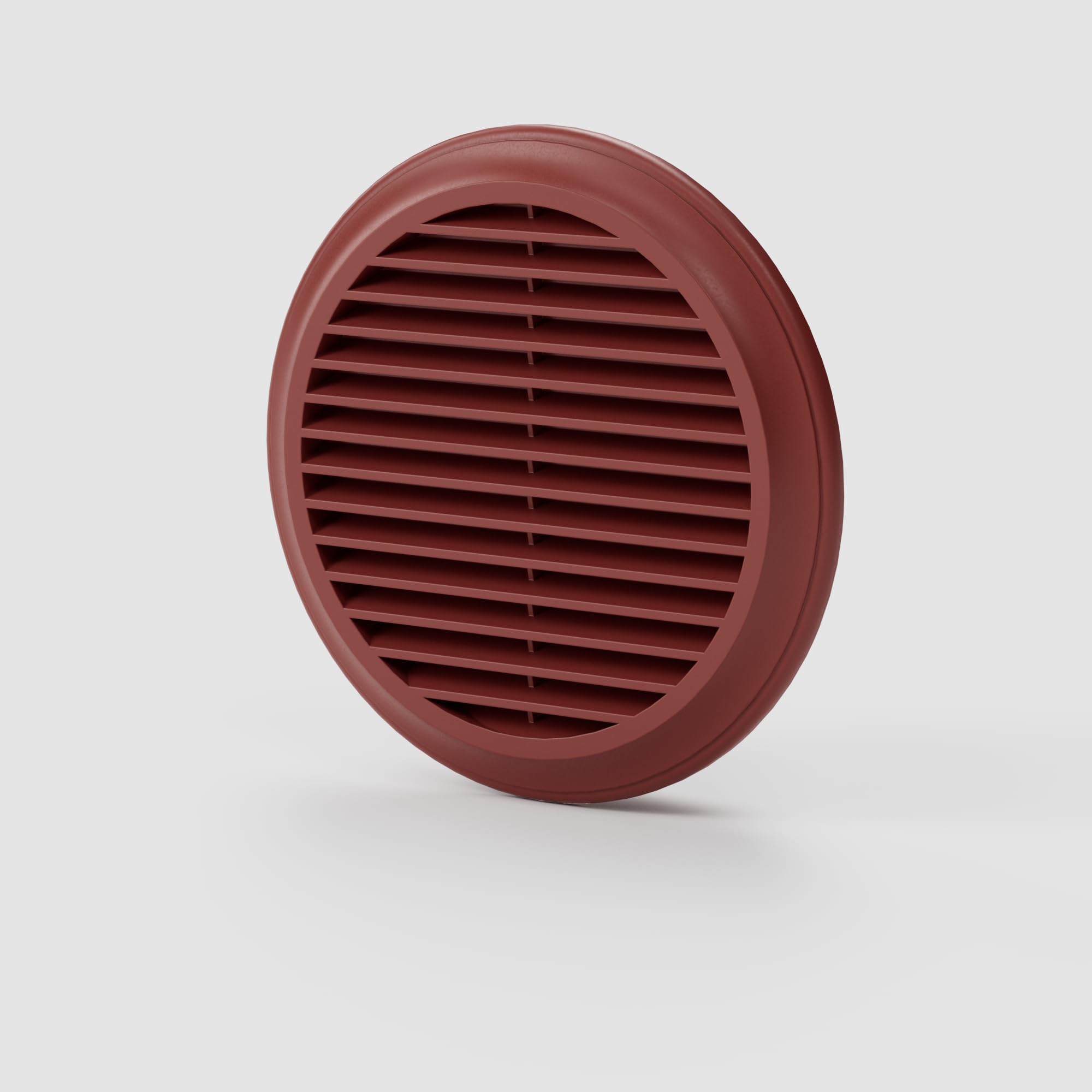 150mm Round Fixed Blade External Wall Vent Grille – Soffit Air Vent Cover – Weatherproof Louvre Duct Outlet – Cottage Red for Bathroom, Kitchen, Extractor Fan, or Tumble Dryer Ventilation