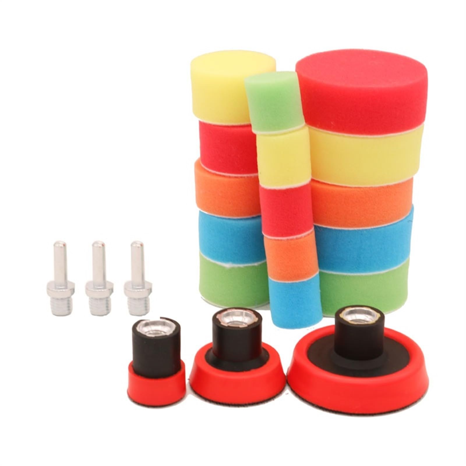Herramientas Pulidor de Faros de Coche, Herramienta de reparación de Limpieza y Encerado de Ruedas, Accesorios de Taladro Caja Herramientas(22Pcs Set)