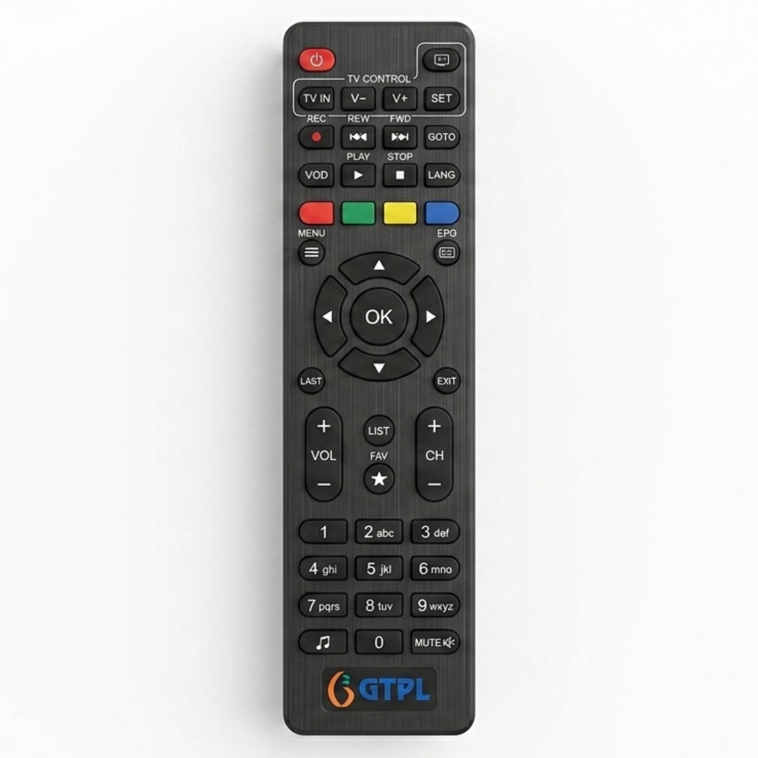 GTPL Set Top Box Remote Control | Compatible with GTPL Digital Cable TV HD & SD Setup Box IR Remote | Plug & Play | Black-image-41